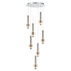 ET2 Lighting E24757-SNSBR Reveal 7-Lights 42W Satin Nickel/Satin Brass Pendant