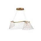 ET2 Lighting E24814-82BCN 1-Light 24W Brushed Champagne LED Pendant
