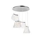 ET2 Lighting E24816-82PC 3-Lights 114W Polished Chrome LED Pendant