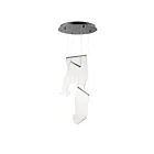 ET2 Lighting E24874-133BGM Rinkle 3-Lights 9W Brushed Gunmetal Pendant