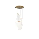 ET2 Lighting E24874-133FG Rinkle 3-Lights 9W French Gold Pendant