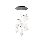 ET2 Lighting E24875-133BGM Rinkle 6-Lights 150W Brushed Gunmetal Pendant