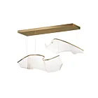 ET2 Lighting E24882-133FG Rinkle 2-Lights 42W French Gold Pendant