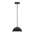 ET2 Lighting E24900-GBAL Hemisphere 1-Light 10W Gloss Black/Aluminum Pendant