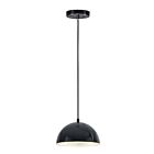 ET2 Lighting E24900-GBAL Hemisphere 1-Light 10W Gloss Black/Aluminum Pendant