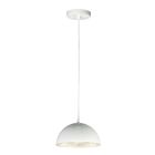 ET2 Lighting E24900-GWAL Hemisphere 1-Light 10W Gloss White/Aluminum Pendant