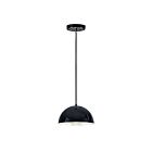ET2 Lighting E24902-GBAL Hemisphere 1-Light 15W Gloss Black/Aluminum Pendant