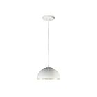 ET2 Lighting E24902-GWAL Hemisphere 1-Light 15W Gloss White/Aluminum Pendant