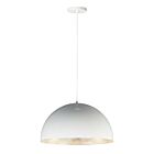 ET2 Lighting E24904-GWAL Hemisphere 1-Light 20W Gloss White/Aluminum Pendant