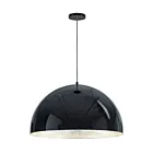 ET2 Lighting E24906-GBAL Hemisphere 1-Light 30W Gloss Black/Aluminum Pendant