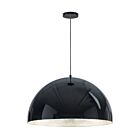ET2 Lighting E24906-GBAL Hemisphere 1-Light 30W Gloss Black/Aluminum Pendant