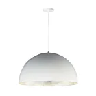 ET2 Lighting E24906-GWAL Hemisphere 1-Light 30W Gloss White/Aluminum Pendant