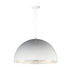 ET2 Lighting E24906-GWAL Hemisphere 1-Light 30W Gloss White/Aluminum Pendant