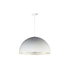 ET2 Lighting E24906-GWAL Hemisphere 1-Light 30W Gloss White/Aluminum Pendant