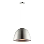ET2 Lighting E24914-SNBK Fungo 1-Light 8W Satin Nickel/Black Pendant