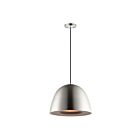 ET2 Lighting E24914-SNBK Fungo 1-Light 8W Satin Nickel/Black Pendant