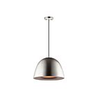 ET2 Lighting E24916-SNBK Fungo 1-Light 12W Satin Nickel/Black Pendant