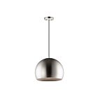 ET2 Lighting E24926-SNBK Palla 1-Light 12W Satin Nickel/Black Pendant