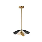 ET2 Lighting E24964-WTBKGLD Carmen 1-Light 7W Black/Gold Pendant