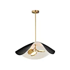 ET2 Lighting E24968-WTBKGLD Carmen 3-Lights 21W Black/Gold Pendant