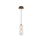 ET2 Lighting E25066-92BKGLD Soji 1-Light 14W Black/Gold Pendant