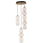 ET2 Lighting E25069-92BKGLD Soji 3-Lights 165W Black/Gold Pendant