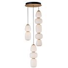ET2 Lighting E25069-92BKGLD Soji 3-Lights 165W Black/Gold Pendant