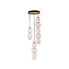 ET2 Lighting E25069-92BKGLD Soji 3-Lights 165W Black/Gold Pendant