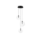 ET2 Lighting E25073-18BK 3-Lights 5.4W Black LED Pendant