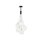 ET2 Lighting E25087-54BK Burst 9-Lights 16.2W Satin Nickel Pendant