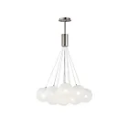 ET2 Lighting E25089-54SN Burst 12-Lights 21.6W Satin Nickel Pendant