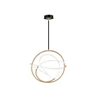 ET2 Lighting E25096-01BKGLD Mobius 1-Light 40.3W Black/Gold Pendant