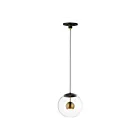 ET2 Lighting E25154-BKNAB Nucleus 1-Light 12W Black/Natural Aged Brass Pendant