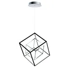 ET2 Lighting E30584-BKPC 4 Square 1-Light 40W Black/Polished Chrome Pendant
