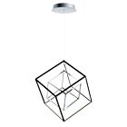 ET2 Lighting E30584-BKPC 4 Square 1-Light 40W Black/Polished Chrome Pendant