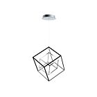 ET2 Lighting E30584-BKPC 4 Square 1-Light 40W Black/Polished Chrome Pendant