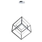 ET2 Lighting E30586-BKPC 4 Square 1-Light 57W Black/Polished Chrome Pendant