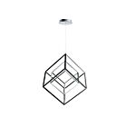 ET2 Lighting E30586-BKPC 4 Square 1-Light 57W Black/Polished Chrome Pendant