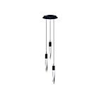 ET2 Lighting E31243-20BK Quartz 3-Lights 18W Black Pendant