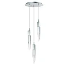 ET2 Lighting E31243-20PC Quartz 3-Lights 18W Polished Chrome Pendant