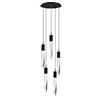 ET2 Lighting E31244-20BK Quartz 5-Lights 30W Black Pendant