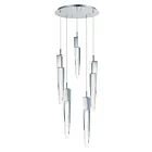 ET2 Lighting E31244-20PC Quartz 5-Lights 30W Polished Chrome Pendant