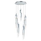 ET2 Lighting E31244-20PC Quartz 5-Lights 30W Polished Chrome Pendant