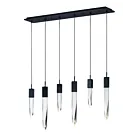 ET2 Lighting E31245-20BK Quartz 6-Lights 36W Black Pendant