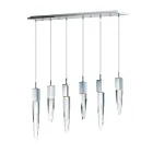 ET2 Lighting E31245-20PC Quartz 6-Lights 36W Polished Chrome Pendant
