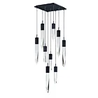 ET2 Lighting E31246-20BK Quartz 9-Lights 54W Black Pendant