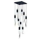 ET2 Lighting E31246-20BK Quartz 9-Lights 54W Black Pendant