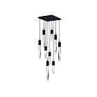 ET2 Lighting E31246-20BK Quartz 9-Lights 54W Black Pendant