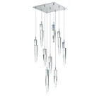 ET2 Lighting E31246-20PC Quartz 9-Lights 54W Polished Chrome Pendant
