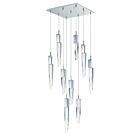 ET2 Lighting E31246-20PC Quartz 9-Lights 54W Polished Chrome Pendant